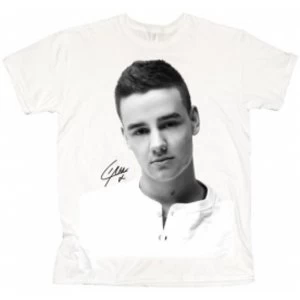 Image of One Direction Liam Solo B&W Ladies White T Shirt: Small