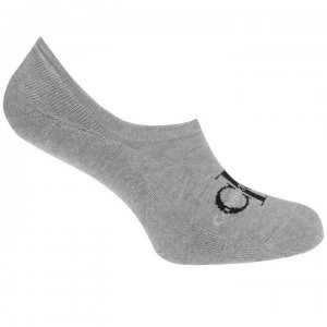 Image of Calvin Klein Mono Logo Trainer Socks - Oxford Heather