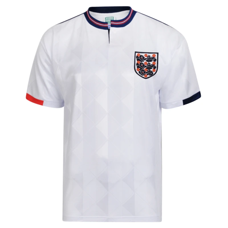 Image of Score Draw England 1989 Retro Football Shirt ENG89HPYSS-M M Mens Sportswear
