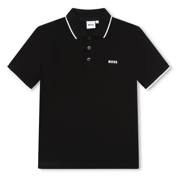 Image of Boss Boss Small Logo Polo Junior Boys - Black 3 - 4 Years