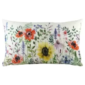 Image of Wild Flowers Emma Rectangular Cushion Multicolour
