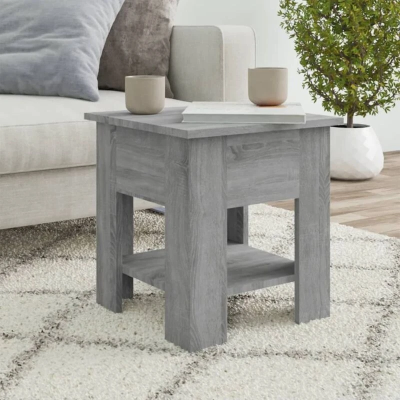 Image of VIDAXL Coffee Table Grey Sonoma 40x40x42cm Engineered wood vidaXL 8720286837658