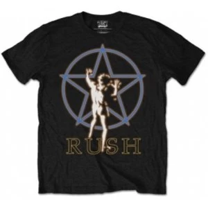 Image of Rush Starman Glow Mens Black T Shirt: Medium