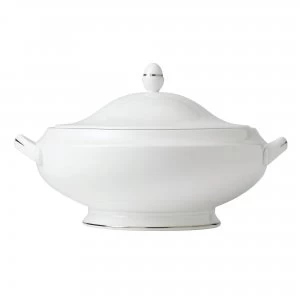 Image of Wedgwood Signet Platinum Covered Vegetable Dish Red