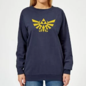 Image of Nintendo Legend Of Zelda Hyrule Womens Sweatshirt - Navy - M