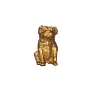 Image of Gold Pug Drawer Knob