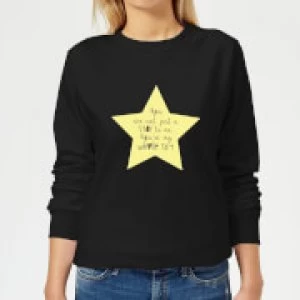 Image of You Are Not Just A Star To Me Yellow Star Womens Sweatshirt - Black - 5XL