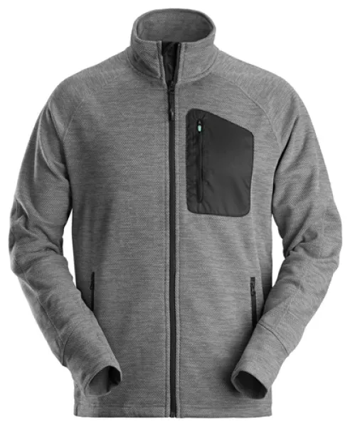 Image of Snickers FlexiWork Fleece Jacket - Grey/Black - M