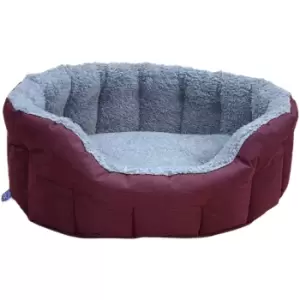 Image of P&L Premium Bolster Dog Bed Red Medium