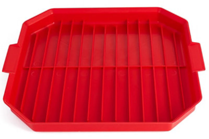 Image of Good2Heat Red 'Microwave Cookware' Plastic Square Bacon Crisper Red