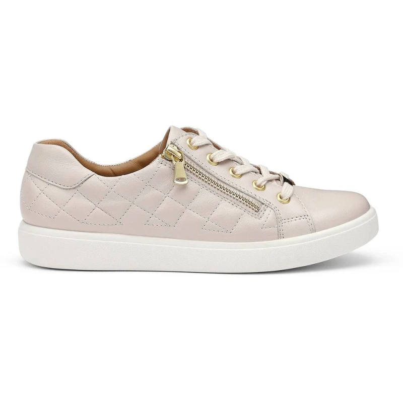 Image of Hotter Womens 'Wonder' Quilted Trainers in Light Sand Size: 3 Light Sand Female 3