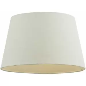 Image of 16' Inch Round Tapered Drum Lamp Shade Ivory Linen Fabric Cover Simple Elegant