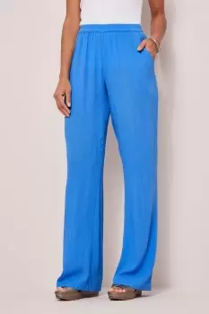Image of Pull-On Crinkle Trousers 27" (68.5cm) inside leg