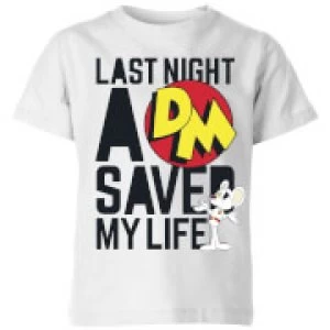 Image of Danger Mouse Last Night A DM Saved My Life Kids T-Shirt - White - 3-4 Years