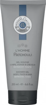 Image of Roger & Gallet LHomme Patchouli Body, Face & Hair Shower Gel 200ml