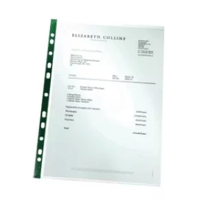 Image of Leitz Punched Pocket Top Open A4 Glass Clear (Pack of 100) 47710002