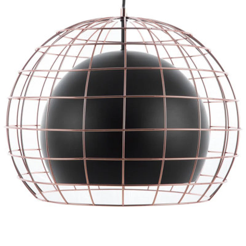 Image of Beliani Pendant Lamp Liri Metal Black