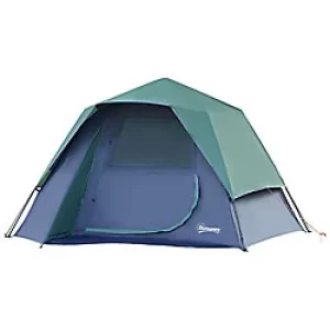 Image of OutSunny Camping Tent A20-123 Green 1600 x 2500 x 1940 mm