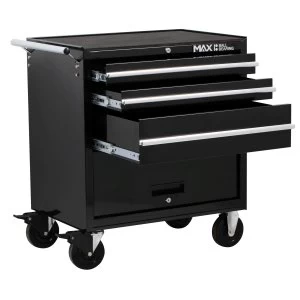 Image of Hilka 3 Drawer Professional Rollaway Cabinet Black