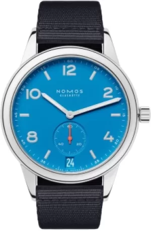 Image of Nomos Glashutte Watch Club Automat Datum Signalblau Sapphire Crystal