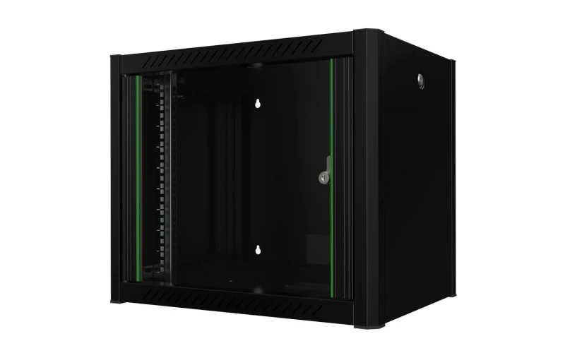 Image of Lanview RWP09U45BL rack cabinet 9U Wall mounted rack Black
