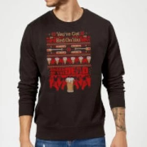 Image of Shaun Of The Dead You've Got Red On You Christmas Sweatshirt - Black - S
