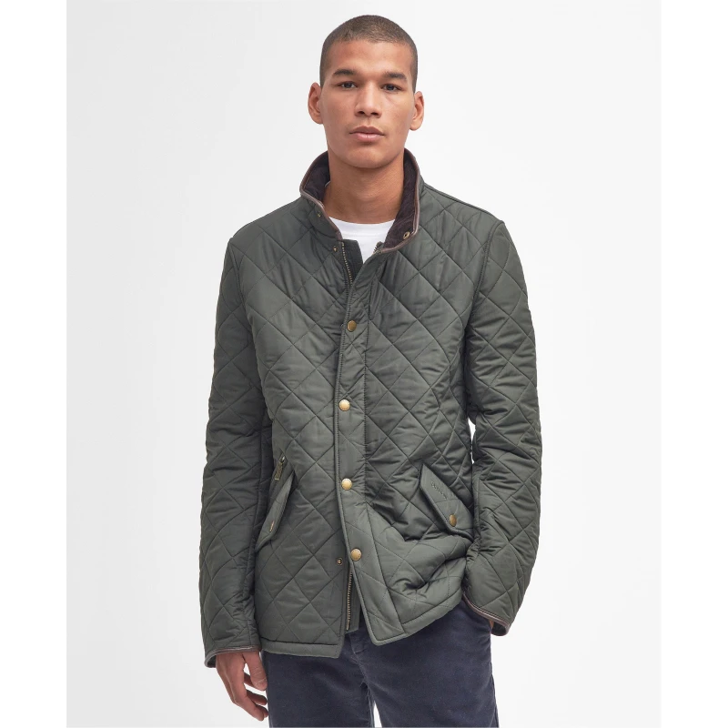 Image of Barbour Mens Powell Jacket Sage GN72 male M
