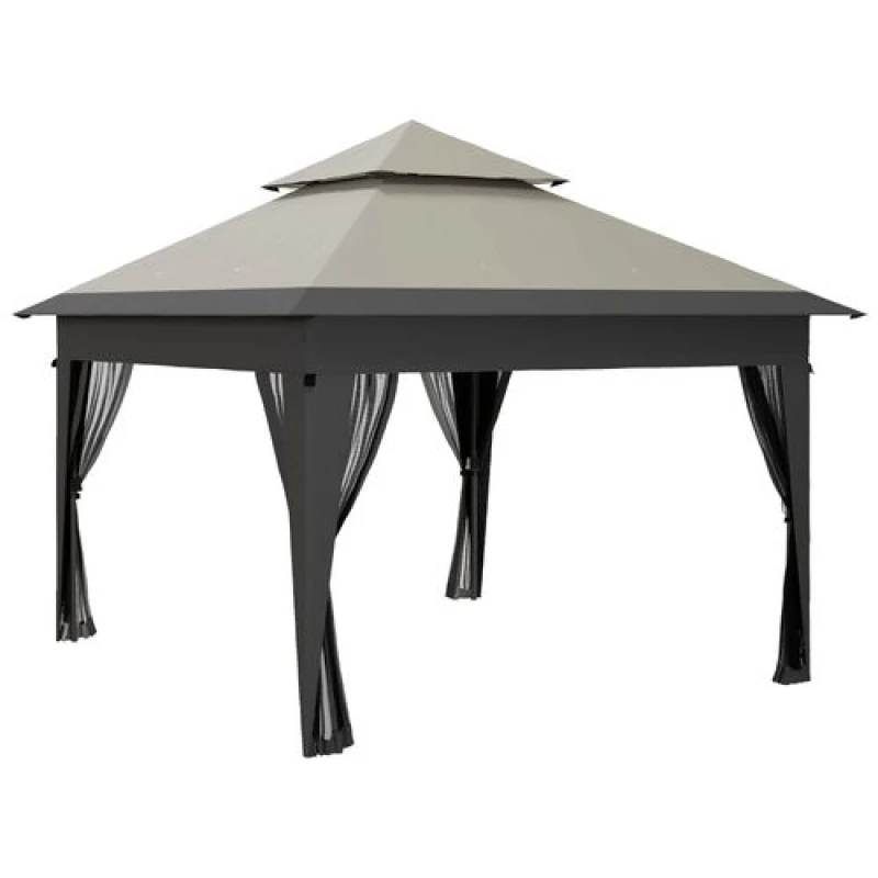 Image of Outsunny 3 X 3(m) Pop Up Gazebo , Grey 84C-505V00LG