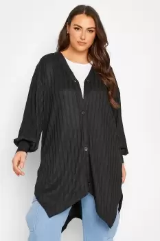 Image of Ribbed Hanky Hem Cardigan