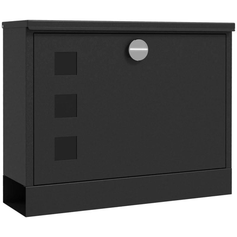 Image of HOMCOM Wall Mounted Letterbox Mailbox with Windows and Keys Easy to Install - Homcom 5056725353285