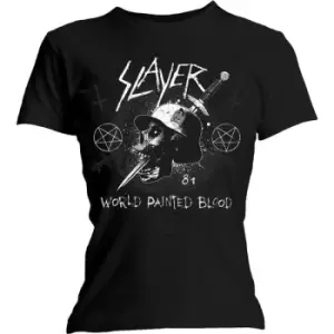 Image of Slayer - Dagger Skull Ladies Medium T-Shirt - Black