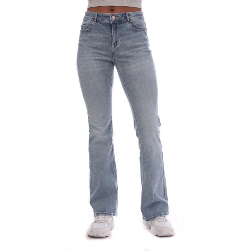 Image of Vero Moda Flash Mid Rise Flared Jeans Flared Jeans 14R Blue 29151618001