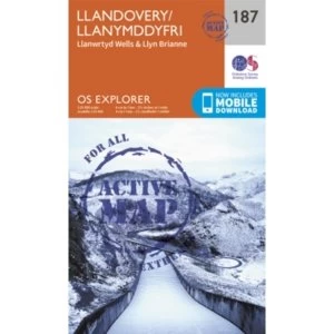 Image of Llandovery, Llanwrtyd Wells and Llyn Brianne by Ordnance Survey (Sheet map, folded, 2015)