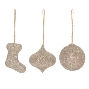 Image of Set of 3 Deck The Halls Sparkle Decorations