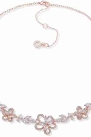 Image of Ladies Anne Klein Jewellery East Splendor Flower Rose Gold Necklace 60538370-5ZU