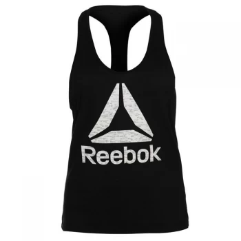 Image of Reebok Logo Tank Top Ladies - Black/White