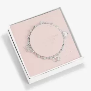 Image of Life'S A Charm Happy Birthday Daughter Silver Charm 17.5cm Bracelet 6167