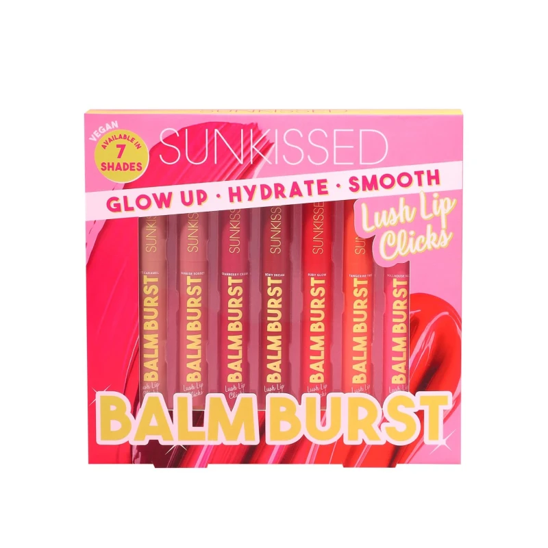 Image of Sunkissed Balm Burst Lush Lip Clicks Gift Set 7 Pieces