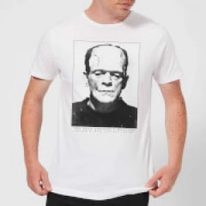 Image of Universal Monsters Frankenstein Portrait Mens T-Shirt - White - M