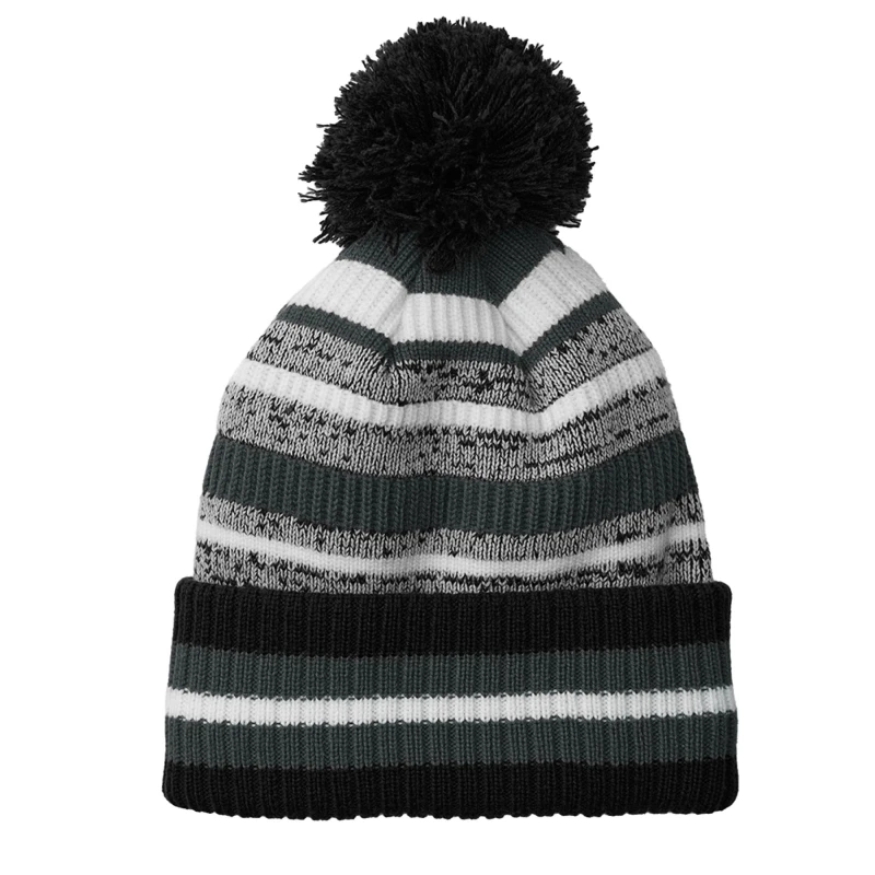 Image of Beechfield Beechfield Men Striped Beanie in Black One Size Male 5063652107317