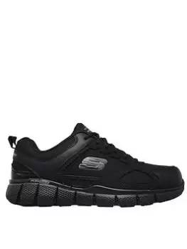Image of Skechers Telfin Sanphet Slip Resistant Trainer - Black, Size 10, Men