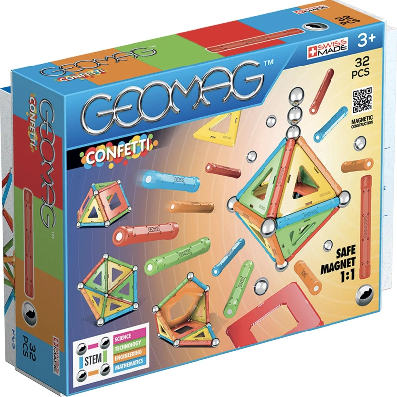 Image of Geomag 350 Confetti Confetti-32pcs, Mixed, 32 Pieces