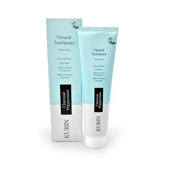 Image of Kurin Natural Charcoal Fluoride Free Peppermint Toothpaste 100ml