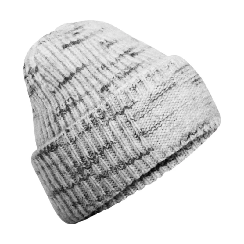 Image of Beechfield Beechfield Men Chunky Knit Reverse Patch Beanie in Light Grey Light Grey One Size Male 5063693967963