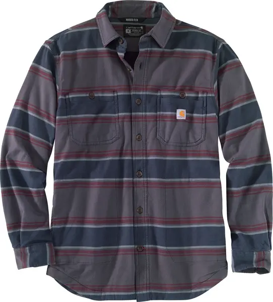 Image of Carhartt Hamilton Fleece Lined Shirt, black-purple, Size 2XL