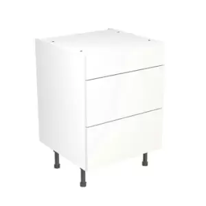 Image of KitchenKIT Slab 60cm 3-Drawer Unit - Matt White