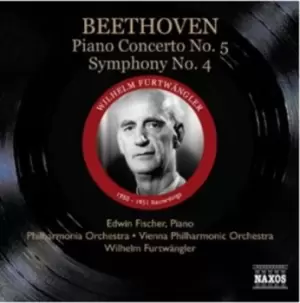 Image of Ludwig van Beethoven - Beethoven: Piano Concerto No. 5/Symphony No. 4 CD Album - Used