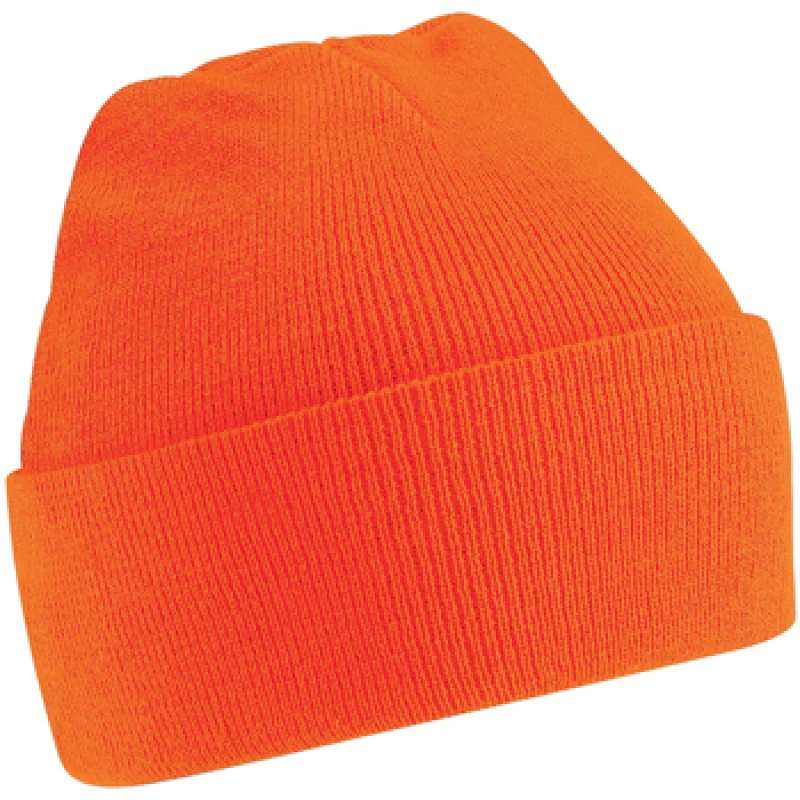 Image of Beechfield Beechfield Men Soft Feel Knitted Winter Hat in Orange Orange One Size Male 5055747773866