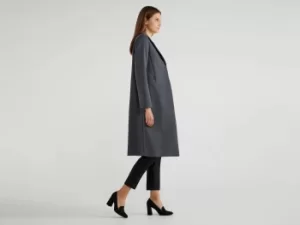 Image of Benetton, Long Coat, taglia 42, Gray, Women