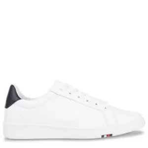 Image of Tommy Hilfiger Premium Court Trainers In White-navy - Size 37